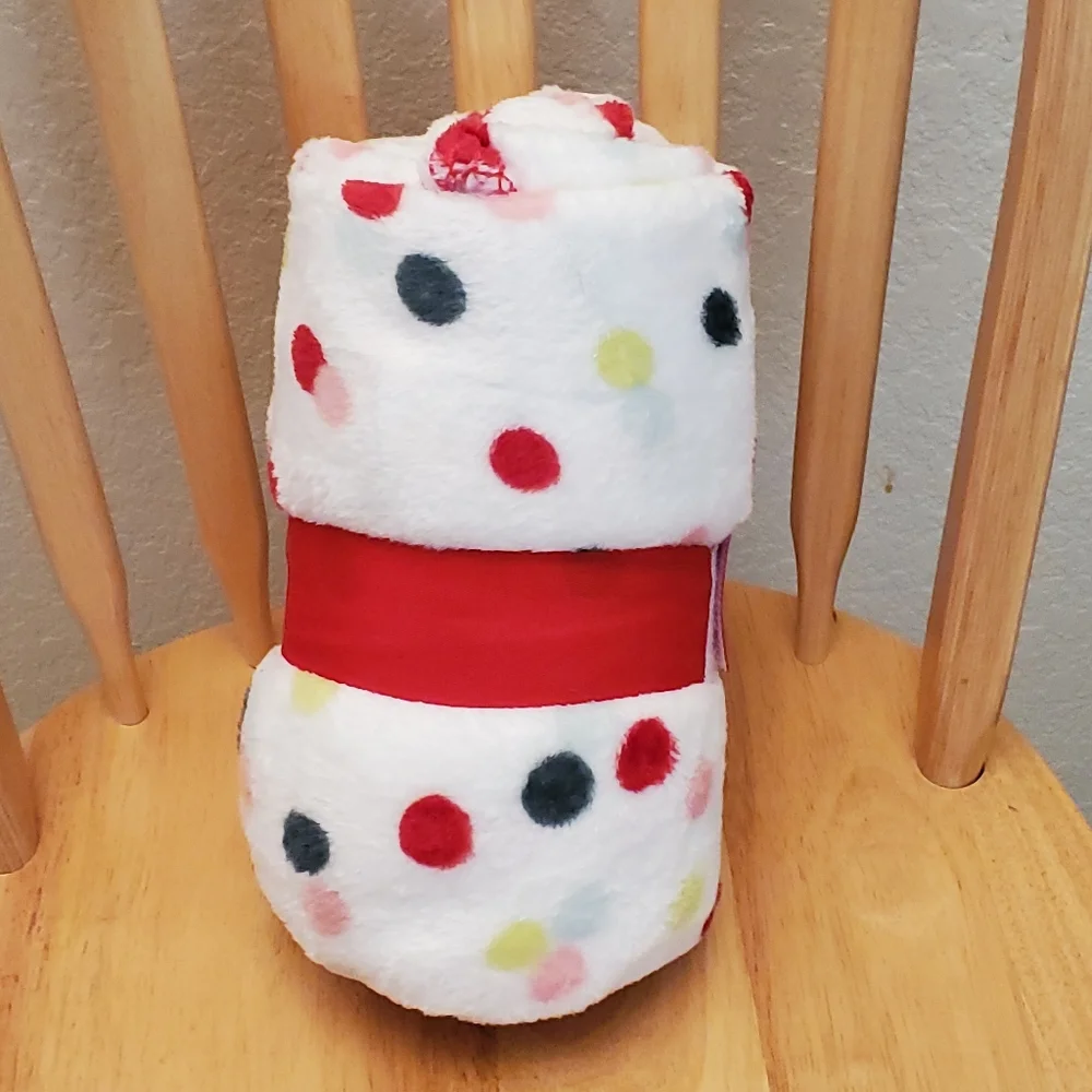 Polka Dot Fleece Throw 50